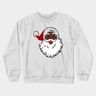 christmas black santa claus xmas Crewneck Sweatshirt